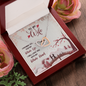 To My Wife, Interlocking Hearts Necklace With I Promise You My Whole Life Message Card, Pendant For Her, Birthday, Gift For Her, Jewelry For Her, Anniversary Gift