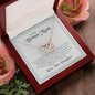 To My Bonus Mom, Interlocking Hearts Necklace With You Are The Best Mother Anyone Could've Asked For Message Card, Mother's Day Gift, Pendant For Her, Birthday, Anniversary, Gift For Her, Jewelry For Her