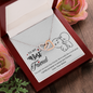 To My Best Friend, Interlocking Hearts Necklace With You And I Are More Than Friends Message Card, Necklace for Her, Pendant For Her, Birthday, Gift For Her, Jewelry For Her