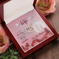 To My Wife, Interlocking Hearts Necklace With Every Love Story Is Beautiful Message Card, Pendant For Her, Birthday, Anniversary, Gift For Her, Jewelry For Her, Pleasing Necklace With Message Card