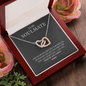 My Soulmate, Interlocking Hearts Necklace With Message Card, Jewelry For Her, Anniversary, Birthday, Gift For Her, Pendant For Her, Attractive Necklace With Message Card