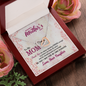 To My Mom, Interlocking Hearts Necklace With Thank You For Always Standing Strong Message Card, Jewelry For Her, Mother's Day Gift, Anniversary, Birthday, Gift For Her, Pendant For Her