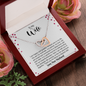 To My Wife, Interlocking Hearts Necklace With Here I Am With You In This Fantastic Life Journey Message Card, Birthday, Anniversary, Gift For Her, Jewelry For Her, Pendant For Her