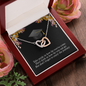 To A Beautiful Girl, Interlocking Hearts Necklace With Take Pride In How Far You've Come Message Card, Convocation Day Gift For Her, Pendant For Her, Jewelry For Her