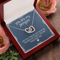 You Are My Penguin, Interlocking Hearts Necklace With Message Card, Birthday, Anniversary Gift For Wife, Jewelry For Her, Pendant For Her, Gift For Wife From Husband