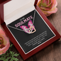 To My Soulmate, Interlocking Hearts Necklace With I May Not Be Your First Kiss But I Want To Be Your Last Message Card, Pendant For Her, Birthday, Anniversary, Gift For Her, Jewelry For Her
