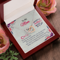 To My Mom, Interlocking Hearts Necklace With All You Want Is Your Child To Be Happy Message Card, Mother's Day Gift, Birthday, Anniversary, Pendant For Her, Jewelry For Her
