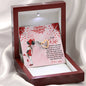 Interlocking Hearts With Message Card, Two Heart Necklace, to My Wife I Look Forward to Growing Old With You Pendant, Couple Collection, Jewelry for Her