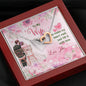 My Dear Wife You Make My Heart Melt And Fill It With Love, Personalized, Gift For Wife Birthday, Valentine's Gift, Love For Her, Interlocking Heart Necklace