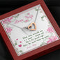 My Dear Wife You're The Secret Behind My Success, Custom Gift, Couple Love, Interlocking Heart Necklace, Pendant, Gift For Love, Couple Accessories, Customized