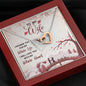 Birthday Gift for Wife, Interlocking Heart Pendant for Wife, Two Hearts Necklace, Gift for Wife, Gold/silver Necklace With Message Card, Couple Jewelry