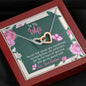 Interlocking Gold/silver Heart Pendant, Two Heart Pendant With Message Card, Love You My Dearest Wife Necklace, Gift for Love, Jewelry for Her