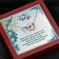 Gold/silver Heart Necklace, Interlocking Heart Pendant With Message Card, to My Wife You Have Been a Blessing in My Life Pendant, Couple Collection, Couple Jewelry