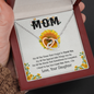 Mom, Interlocking Hearts Necklace With For All The Special Little Things You Do Message Card, Mother's Day Gift From Daughter, Birthday, Anniversary, Jewelry For Her, Pendant For Her