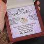 To My Soul Sister, Interlocking Hearts Necklace With I Can Always Count On You To Wipe My Tears Message Card, Birthday, Gift For Her, Necklace for Her, Jewelry For Her