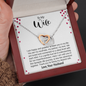 To My Wife, Interlocking Hearts Necklace With Here I Am With You In This Fantastic Life Journey Message Card, Birthday, Anniversary, Gift For Her, Jewelry For Her, Pendant For Her