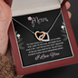 Mom, Interlocking Hearts Necklace With You Made Me Feel Loved, And Taught Me So Much In Life Message Card, Mother's Day Gift, Birthday, Anniversary, Pendant For Her, Jewelry For Her