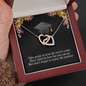 To A Beautiful Girl, Interlocking Hearts Necklace With Take Pride In How Far You've Come Message Card, Convocation Day Gift For Her, Pendant For Her, Jewelry For Her