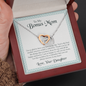 To My Bonus Mom, Interlocking Hearts Necklace With You Are The Best Mother Anyone Could've Asked For Message Card, Mother's Day Gift, Pendant For Her, Birthday, Anniversary, Gift For Her, Jewelry For Her