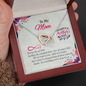 To My Mom, Interlocking Hearts Necklace With All You Want Is Your Child To Be Happy Message Card, Mother's Day Gift, Birthday, Anniversary, Pendant For Her, Jewelry For Her