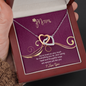 Mom, Interlocking Hearts Necklace With Love You For Everything You Do Message Card, Mother's Day Gift, Birthday, Anniversary, Gift For Her, Jewelry For Her, Pendant For Her