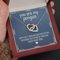 You Are My Penguin, Interlocking Hearts Necklace With Message Card, Birthday, Anniversary Gift For Wife, Jewelry For Her, Pendant For Her, Gift For Wife From Husband