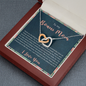 To My Bonus Mom, Interlocking Hearts Necklace, Mother’s Day Gift For Her, Necklace For Her, Jewelry For Her, Birthday, Christmas, Anniversary, Pendant For Her