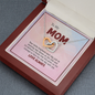 To My Mom, Interlocking Hearts Necklace With Your Smile Brightens Each Day Message Card, Mother's Day Gift, Pendant For Her, Anniversary, Birthday, Gift For Her, Jewelry For Her