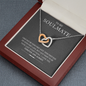 My Soulmate, Interlocking Hearts Necklace With Message Card, Jewelry For Her, Anniversary, Birthday, Gift For Her, Pendant For Her, Attractive Necklace With Message Card