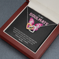 To My Soulmate, Interlocking Hearts Necklace With I May Not Be Your First Kiss But I Want To Be Your Last Message Card, Pendant For Her, Birthday, Anniversary, Gift For Her, Jewelry For Her