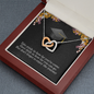 To A Beautiful Girl, Interlocking Hearts Necklace With Take Pride In How Far You've Come Message Card, Convocation Day Gift For Her, Pendant For Her, Jewelry For Her