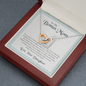 To My Bonus Mom, Interlocking Hearts Necklace With You Are The Best Mother Anyone Could've Asked For Message Card, Mother's Day Gift, Pendant For Her, Birthday, Anniversary, Gift For Her, Jewelry For Her