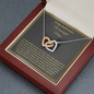To My Boyfriend's Wonderful Mom, Interlocking Hearts Necklace, Birthday, Mother's Day, Gift For Her, Christmas, Valentine's Day, Jewelry For Mom, Silver Pendant