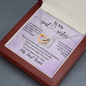 To My Soul Sister, Interlocking Hearts Necklace With I Can Always Count On You To Wipe My Tears Message Card, Birthday, Gift For Her, Necklace for Her, Jewelry For Her