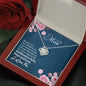 Love Knot Necklace For Mother's Day With Message Card, Gift For Her, Silver Necklace With Beautiful Message, Jewelry For Her, Mom, I Love You Knot Necklace