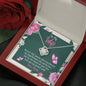 Love You My Dearest Wife, Pendant, Jewelry For Her, Valentine’s Gift, Necklace With Message Card, Couple Accessories, Present For Wife, Customized Knot Pendant