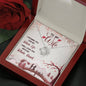 To My Wife I Will Love You With My Whole Heart Knot Silver Pendant, Gift for Anniversary, Christmas, Present for Wife With Message Card, Valentine's Day