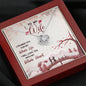 To My Wife I Will Love You With My Whole Heart Knot Silver Pendant, Gift for Anniversary, Christmas, Present for Wife With Message Card, Valentine's Day