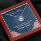 Knot Pendant For Mom, Silver Necklace With Message card, Gift For Mother's Day, Christmas, Birthday, Mother/Daughter Necklace, Present For Your Beautiful Mom