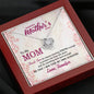 Love Knot Necklace With Message Card, Gift For Mother's Day, To my Mom, Thank You For Always Standing Strong, Silver Necklace, Gift Ideas For Mom/Daughter