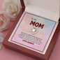 To My Mom, Love Knot Necklace With Your Smile Brightens Each Day Message Card, Mother's Day Gift, Pendant For Her, Anniversary, Birthday, Gift For Her, Jewelry For Her