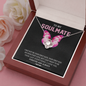 To My Soulmate, Love Knot Necklace With I May Not Be Your First Kiss But I Want To Be Your Last Message Card, Pendant For Her, Birthday, Anniversary, Gift For Her, Jewelry For Her
