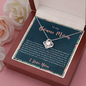 To My Bonus Mom, Love Knot Necklace, Mother’s Day Gift For Her, Necklace For Her, Jewelry For Her, Birthday, Christmas, Anniversary, Pendant For Her