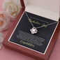 To A Beautiful Girl, Love Knot Necklace With Move Confidently In The Direction of Your Dreams Message Card, Pendant For Her, Graduation Day Gift For Her, Jewelry For Her