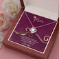 Mom, Love Knot Necklace With Love You For Everything You Do Message Card, Mother's Day Gift, Birthday, Anniversary, Gift For Her, Jewelry For Her, Pendant For Her