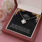 Love Knot Necklace With Take Pride In How Far You've Come Message Card, Convocation Day Gift For Her, Pendant For Her, Jewelry For Her