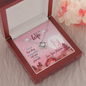 To My Wife, Love Knot Necklace With Every Love Story Is Beautiful Message Card, Pendant For Her, Birthday, Anniversary, Gift For Her, Jewelry For Her, Pleasing Necklace With Message Card