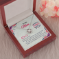 To My Mom, Love Knot Necklace With All You Want Is Your Child To Be Happy Message Card, Mother's Day Gift, Birthday, Anniversary, Pendant For Her, Jewelry For Her