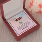To My Mom, Love Knot Necklace With Your Smile Brightens Each Day Message Card, Mother's Day Gift, Pendant For Her, Anniversary, Birthday, Gift For Her, Jewelry For Her