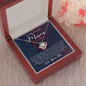 To My Caring Mom, Love Knot Necklace, Pendant For Her, Birthday, Anniversary, Christmas, Mother's Day, Gift For Her, Jewelry For Her, Necklace For Her From Her Son